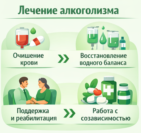 лечение алкоголизма в Сосновом Боре этапы